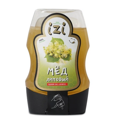 Мёд Izi Липовый, с удобным силиконовым дозатором, 280 г*12