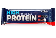 Батончик протеиновый High Protein Fitness Bar Клубника  VP80714 50гр*20