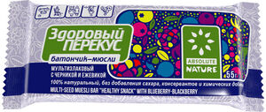 Батончик - Мюсли "Здоровый перекус " с черникой и ежевикой    (20 *4)  * 55 г