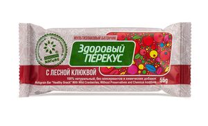 Батончик - Мюсли "Здоровый перекус " с лесной клюквой   (20 *4)  * 55 г