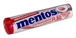 Mentos Жевательная резинка со вкусом Клубника 15,5г