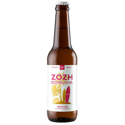 Напиток Zozh Kombucha с иван-чаем в стекле 0,33 л*12