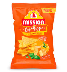 Чипсы кукурузные MISSION "Чеддер", 150 гр *18