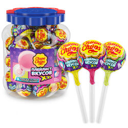 Chupa Chups Карамель Плейлист вкусов XXL, 60 шт по 29 гр (Банка)