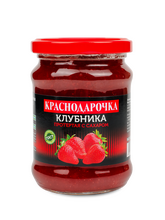  Клубника, протёртая с сахаром Краснодарочка 280гр ст/б 