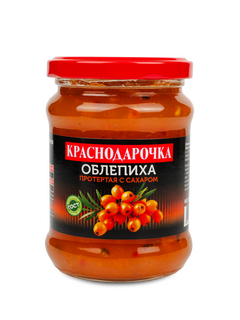 Облепиха, протёртая с сахаром Краснодарочка 280гр ст/б