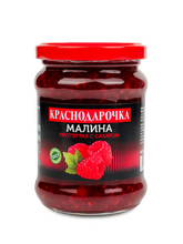  Малина, протёртая с сахаром Краснодарочка 280гр ст/б