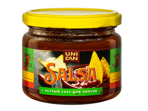 Соус для чипсов UNI DAN Сальса, стекло, 280 г*8