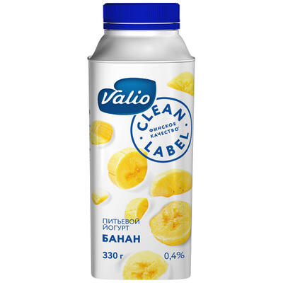 Йогурт Валио питьевой с бананом  0,4% 0,33 кг*6