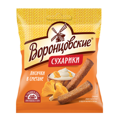 Воронцовские Сухари-гренки со вкусом Лисички жареные в сметане 120 гр