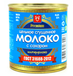 Молоко сгущённое Маримолоко цельное, с сахаром, 380 г *45