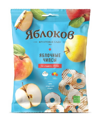 Яблочные чипсы из сладких яблок «ЯБЛОКОВ», 25 г