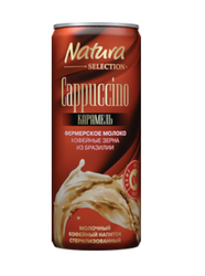 Natura Selection Молочный кофейный напиток стерилизованный «CAPPUCCINO КАРАМЕЛЬ» 220 мл