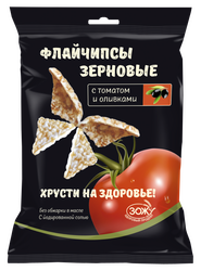 ФлайЧипсы зерновые с томатом и оливками 40 гр