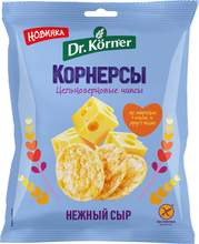 Чипсы "Dr.Korner" цельнозерновые кукурузно-рисовые  с сыром 50 гр*28