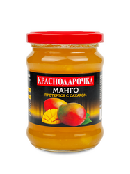  Манго, протёртое с сахаром Краснодарочка 280гр ст/б