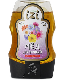 Мёд Izi Цветочный, с удобным силиконовым дозатором, 280 г*12