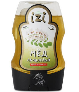 Мёд Izi  Акациевый с удобным силиконовым дозатором, 280г*12
