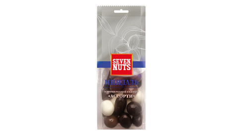 Миндаль Seven Nuts «Ассорти» в шоколадной глазури 150г