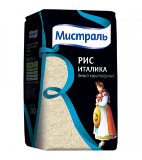 Рис «Мистраль Италика» белый круглозерный, 1 кг * 12