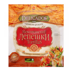 Лепешки Tortillas Delicados пшеничные оригинальные, 400 г