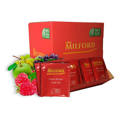 Milford  "Фруктовая мечта" чай фруктовый аром. в пакетиках 1,75гр*200 шт в уп.