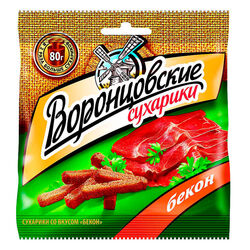 Воронцовские Сухари-гренки со вкусом бекона 80 гр