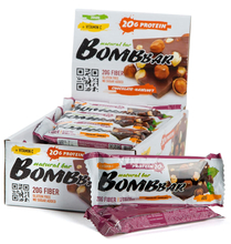 Батончик Bombbar протеиновый шоколад-фундук, 60 г*20