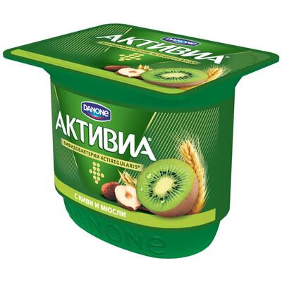 БИОЙОГУРТ АКТИВИА МЮСЛИ/КИВИ 150 г.
