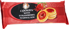 Печенье сдобное «COOKIES WITH STRAWBERRY MARMALADE» 100 гр*25