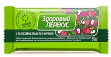 Батончик - Мюсли "Здоровый перекус " с яблоком в карамели и корицей     (20 *4)  * 55 г