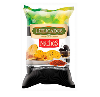 Чипсы кукурузные «Начос Delicados» с кусочками оливок и паприкой, 150 г