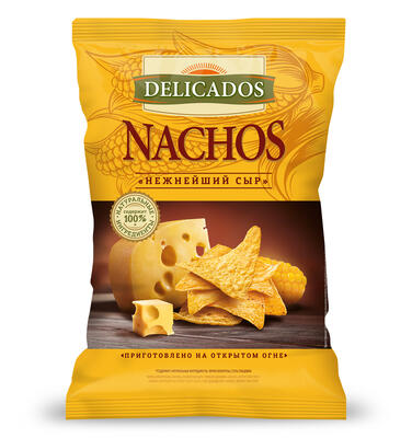Чипсы кукурузные «Начос Delicados» с нежнейшим сыром, 150 г