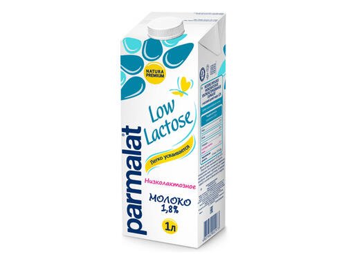 МОЛОКО стерилизованное низколактозное LOW LACTOSE 1,8% Parmalat 1л х 12 Edge