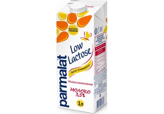 МОЛОКО стерилизованное низколактозное LOW LACTOSE 3,5% Parmalat 1л х 12 Edge