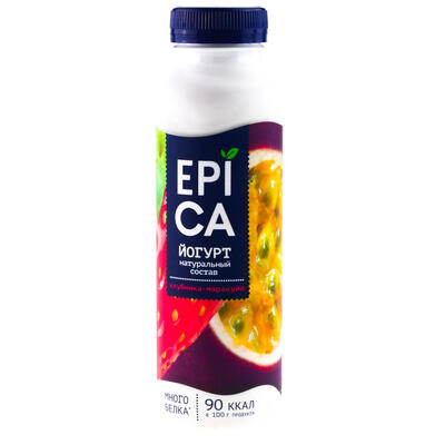 EPICA Йогурт питьевой клубника- маракуйя 2,5%  290гр*6