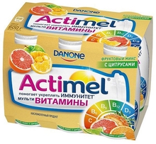 Кисломолочный напиток Actimel  Цитрусовый микс (6 ШТ)