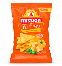 Чипсы кукурузные MISSION "Чеддер", 150 гр *18