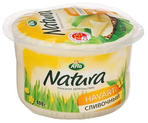 Сыр Arla Natura "Сливочный" 45% цилиндр 0,4кг*6шт