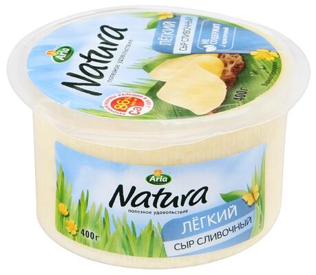 Сыр Arla Natura "Сливочный" легкий 30% цилиндр 0,4кг*6шт