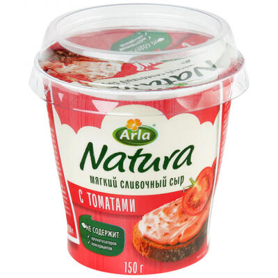 Сыр Arla Natura мягкий сливочный с томатами 55% 150 гр*12шт 