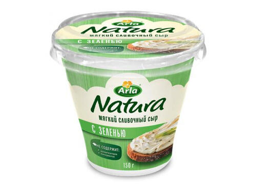 Сыр Arla Natura мягкий сливочный с травами 55% 150 гр*12шт 