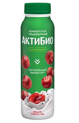 АКТИБИО ЙОГУРТ ПИТЬЕВОЙ 260 ГРАММ ВИШНЯ-СЕМЕНА ЧИА