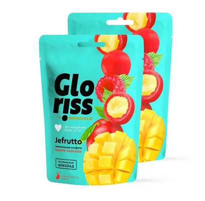 Жевательные конфеты Gloriss Jefrutto манго-малина 75гр*16