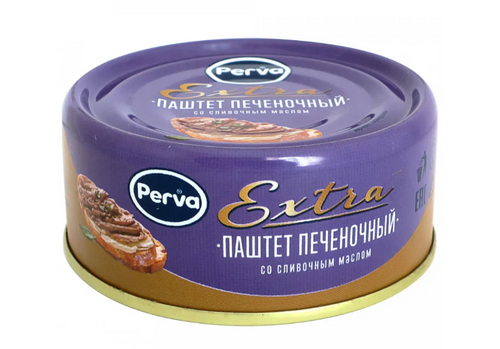 Паштет печеночный со сливочным маслом 100 г Perva Extra, ключ