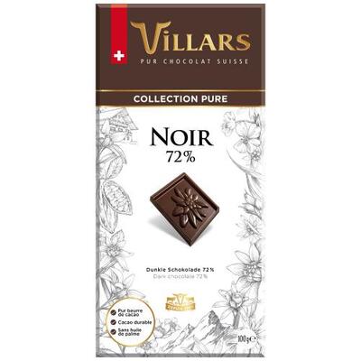 Горький шоколад Villars 72 % 100 г*16