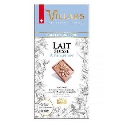 Швейцарский молочный шоколад Villars 32 % 100 г*16