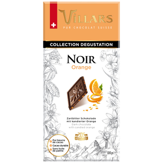 Шоколад темный Villars с цукатами из апельсиновых корочек 100 г х 16