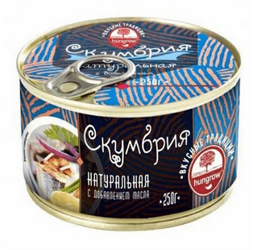 Скумбрия Месье дальневосточная, с добавлением масла, 240 г *48