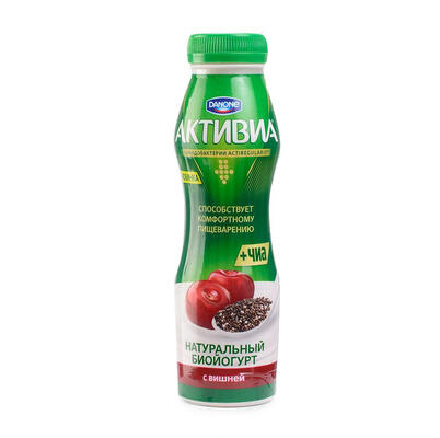Питьевой йогурт Активиа со вкусом вишни-чиа 260 гр
